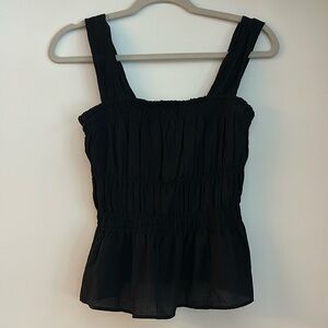 Brand new h&m top with tags, never worn , black ruched top size small